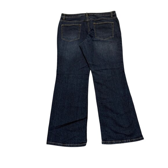 Coldwater Creek Womens Dark Wash Denim Jeans P16 Bootcut Mid Rise Stretch - Picture 3 of 13